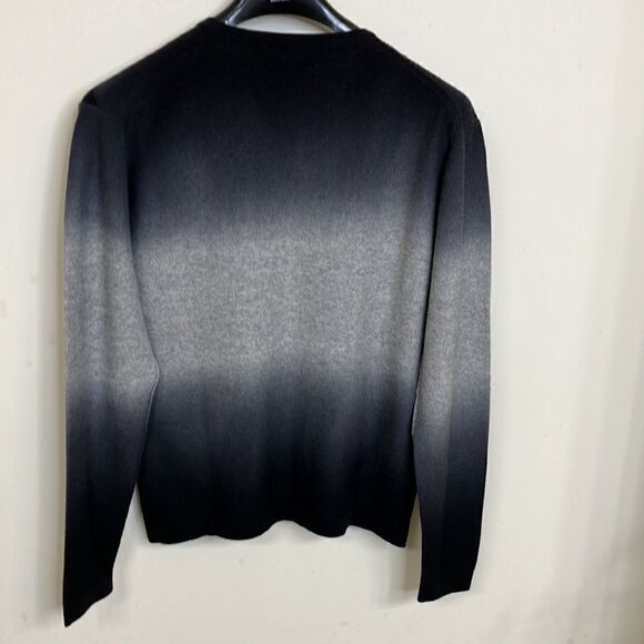 IMPERMEABLE Platinum Merino Wool/Cashmere Argyle Unisex Sweater Sz L - Picture 4 of 4